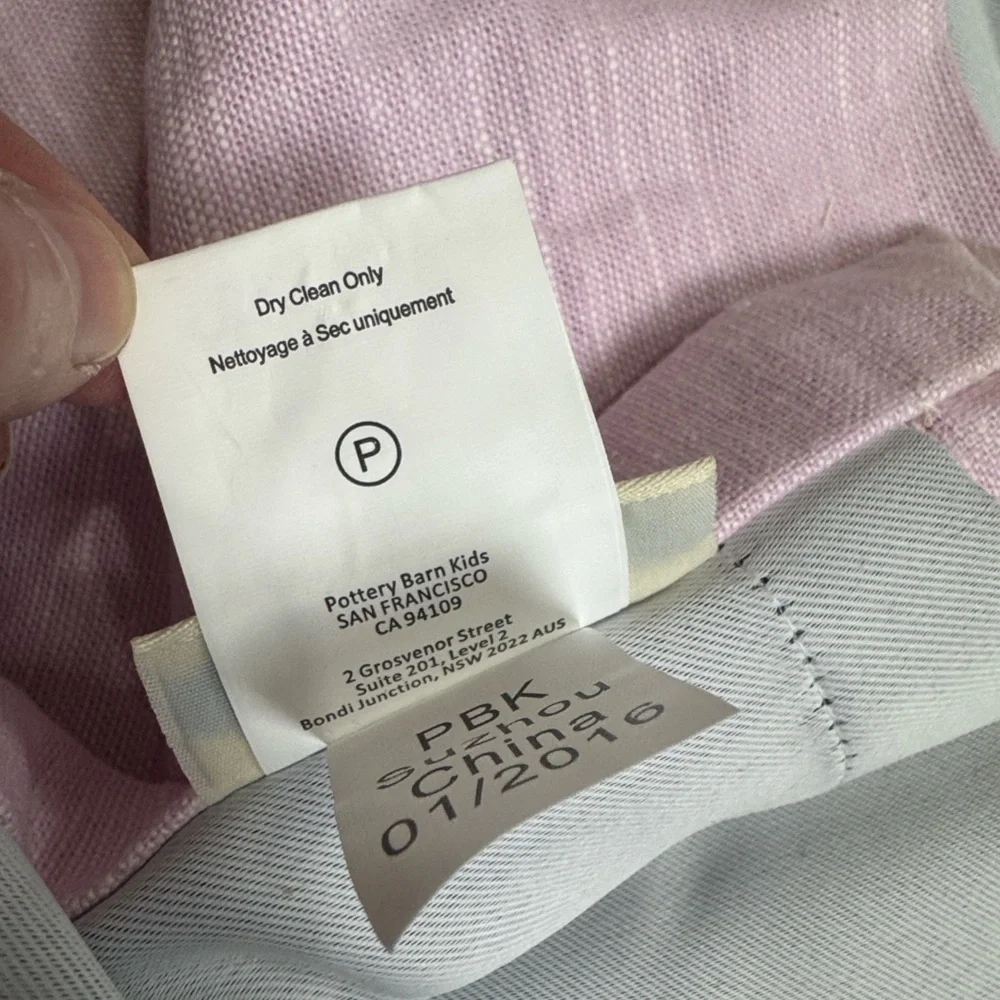 Pottery Barn Kids Bright Linen blackout curtain panel 44” x 84” 1 panel Pink